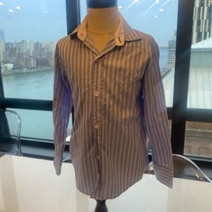Boys size 6 Peter Elliot Blue button down long sleeved shirt